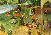 Pieter Bruegel detalj fran barnens lekar France oil painting artist